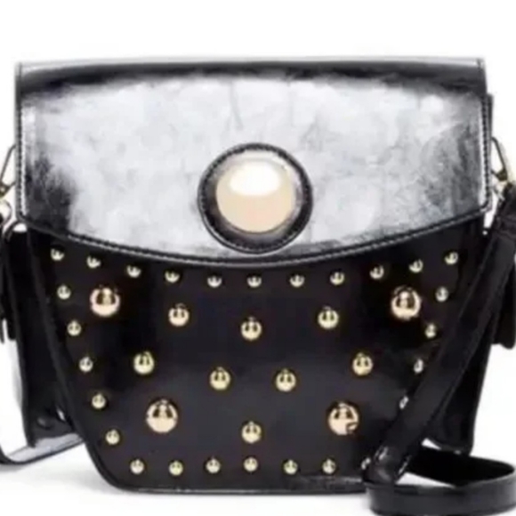 Pink Haley messenger blue studded crossody bag. NWOT - Picture 9 of 11